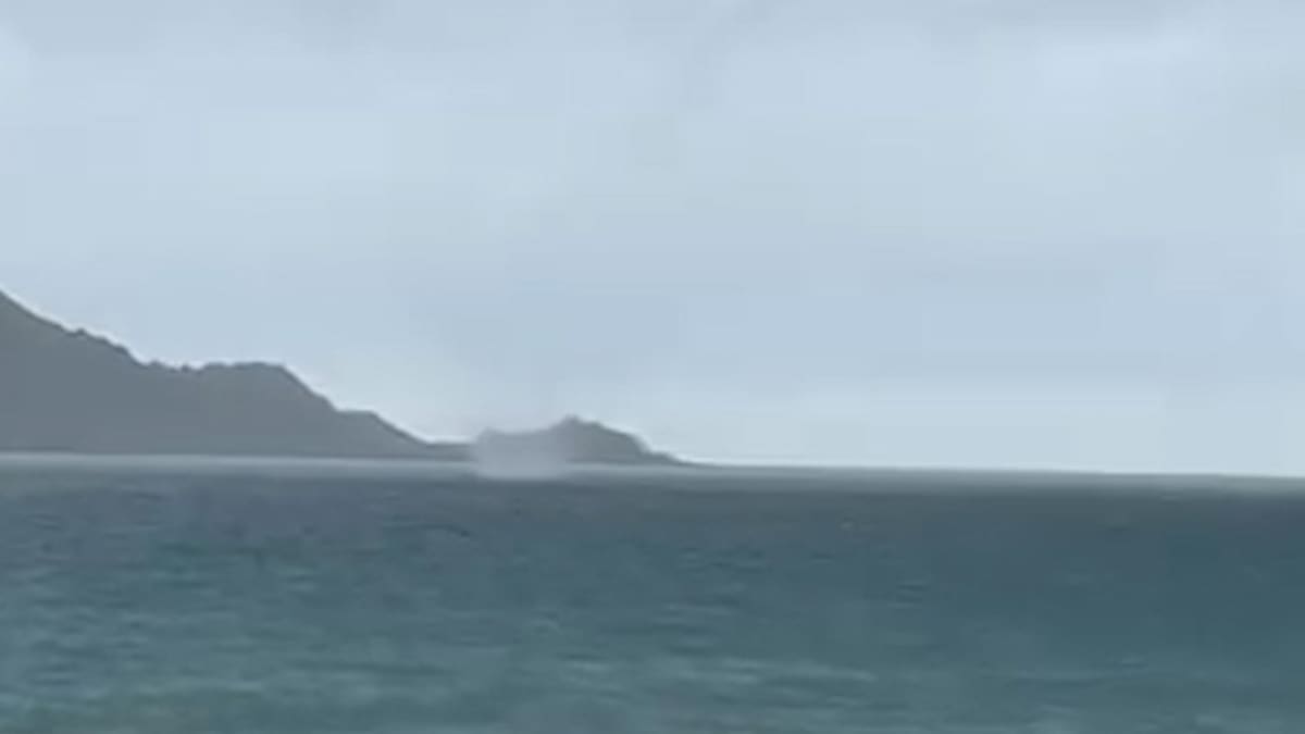 Waterspout touches down off Waimārama Beach, Hawke's Bay
